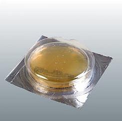 Contact plate or sedimentation plate for hygiene testing, sterile packed